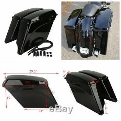 FOR Harley Electra Road Touring 1993-2013 5 Stretched Extended Hard Saddle Bag