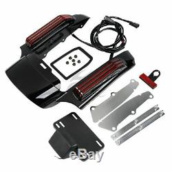 FOR Harley Touring Electra Glide 2014-2018 Rear Fender Fascia with LED Light Kit