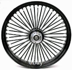 Fat Spoke 23 Big Wheel Front Black 08-15 Harley Electra Glide Road King Street