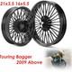 Fat Spoke Wheels Rims 21x3.5 16x5.5 For Harley Touring Road Glide Fltru 09-24