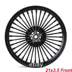 Fat Spoke Wheels Rims 21X3.5 16X5.5 for Harley Touring Road Glide FLTRU 09-24