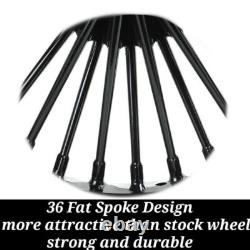 Fat Spoke Wheels Rims 21X3.5 16X5.5 for Harley Touring Road Glide FLTRU 09-24