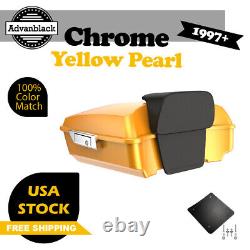 Fit 97+ Harley/Softail Advanblack CHROME YELLOW PEARL Rushmore Chopped Tour Pack