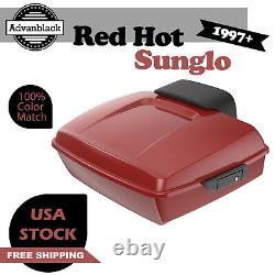 Fit 97+ Harley Touring/Softail Rushmore Chopped Tour Pack Pak Pad RED HOT SUNGLO