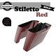 Fits 2014+ Harley Touring Advanblack No Cutout Stretched Saddlebag Stiletto Red