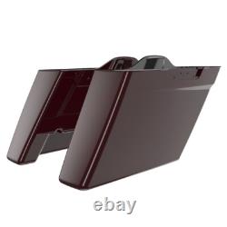 Fits Harley Touring No Cutout Advanblack Stretched Saddlebag BILLIARD BURGUNDY