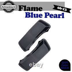 Flame Blue Pearl 6x9 Saddlebag Speaker Lids For 2006-2013 Harley Touring