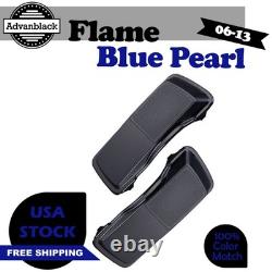 Flame Blue Pearl 6x9 Saddlebag Speaker Lids For 2006-2013 Harley Touring