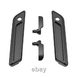 For 14+ Harley Touring Black Quartz Saddlebag Lid Lever & Latch Cover Set Kit