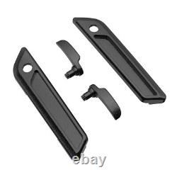 For 14+ Harley Touring Black Quartz Saddlebag Lid Lever & Latch Cover Set Kit