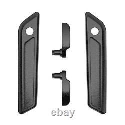 For 14+ Harley Touring Black Quartz Saddlebag Lid Lever & Latch Cover Set Kit