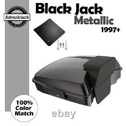 For 97+ Harley/Softail Advanblak Rushmore Razor Tour Pack BLACK JACK METALLIC