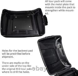For 97+ Harley/Softail Advanblak Rushmore Razor Tour Pack BLACK JACK METALLIC