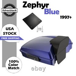 For 97+ Harley/Softail Advanblak Rushmore Razor Tour Pak Pack Pad ZEPHYR BLUE