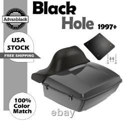 For 97+ Harley/Softail BLACK HOLE Advanblack Rushmore King Tour Pak Pack Pad