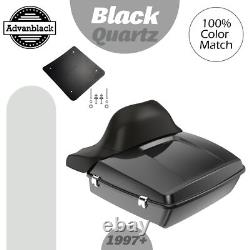 For 97+ Harley/Softail BLACK QUARTZ Rushmore Chopped Tour Pack Wrap Around