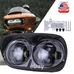 For Harley 1998-2013 Touring CVO Road Glide 5.75 Dual LED Headlight Projector