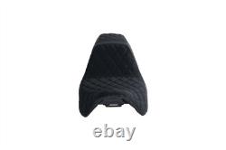 For Harley Road Glide Odyssey Touring Seat Black Diamond Suede Black Stitching