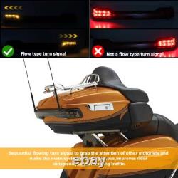 For Harley Touring 14+ Tour Pak Pack Trunk LED Brake Turn King Tail Light Lamp