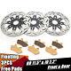 Front Rear 11.5 Brake Rotors Pads Touring 2000-2007 Road King Electra Road Glide