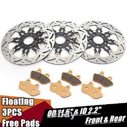 Front Rear 11.5 Brake Rotors Pads Touring 2000-2007 Road King Electra Road Glide