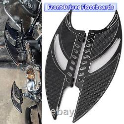 Front + Rear Footboards Floorboards Floor Boards For Harley Touring Road King