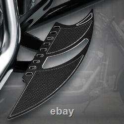 Front + Rear Footboards Floorboards Floor Boards For Harley Touring Road King