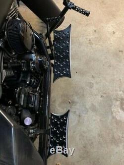 Front + Rear Footboards Floorboards Floor Boards Harley Touring Road King
