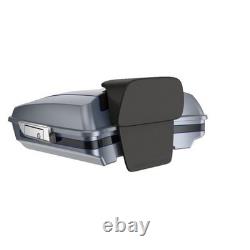 Gauntlet Gray Metallic/Vivid Black 2-Tone Razor Tour Pak Pack For Harley Touring