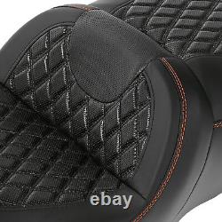 Gel Driver Passenger Seat Fit For Harley Touring Street Road Glide King 2009-Up