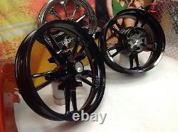 Genuine 09-20 Harley Touring Enforcer Wheels Rims 19 Front & 16 Rear Black