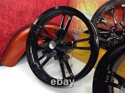 Genuine 09-20 Harley Touring Enforcer Wheels Rims 19 Front & 16 Rear Black