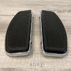 Genuine Harley OEM 86-23 Touring Chrome Traditional Rider Foot Floor Boards Pair