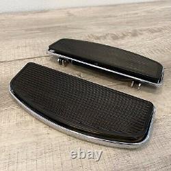Genuine Harley OEM 86-23 Touring Chrome Traditional Rider Foot Floor Boards Pair