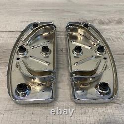 Genuine Harley OEM 86-23 Touring Chrome Traditional Rider Foot Floor Boards Pair