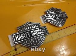 Genuine Harley Softail Sportster Dyna Touring Fuel Gas Tank Set Emblems Badges