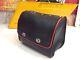 Genuine Leather Harley Heritage Springer Deluxe Luggage Tour Pack Bag Red Trim