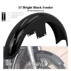 Gloss Black 120/ 21 Wrap Front Fender Fit For Harley Touring Electra Road Glide