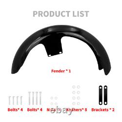 Gloss Black 120/ 21 Wrap Front Fender Fit For Harley Touring Electra Road Glide