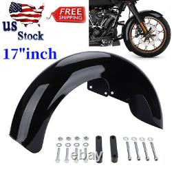 Gloss Black 17 Wrap Front Fender For Harley Touring Street Glide Road Glide USA