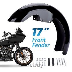 Gloss Black 17 Wrap Front Fender For Harley Touring Street Glide Road Glide USA