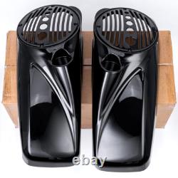 Gloss Black 8 inch Speaker Lids With Tweeter For Harley Touring 2014-2025 Models