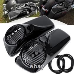 Gloss Black 8 inch Speaker Lids With Tweeter For Harley Touring 2014-2025 Models