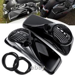 Gloss Black 8 inch Speaker Lids With Tweeter For Harley Touring 2014-2025 Models
