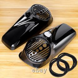 Gloss Black 8 inch Speaker Lids With Tweeter For Harley Touring 2014-2025 Models