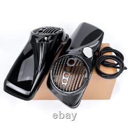 Gloss Black 8 inch Speaker Lids With Tweeter For Harley Touring 2014-2025 Models