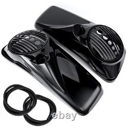 Gloss Black 8 inch Speaker Lids With Tweeter For Harley Touring 2014-2025 Models