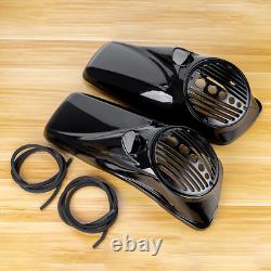 Gloss Black 8 inch Speaker Lids With Tweeter For Harley Touring 2014-2025 Models