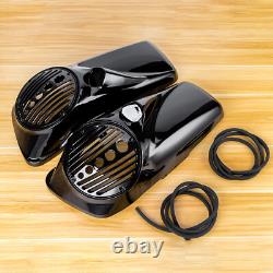 Gloss Black 8 inch Speaker Lids With Tweeter For Harley Touring 2014-2025 Models
