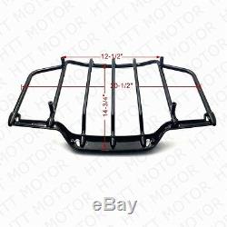 Gloss Black Luggage Rack Trail For Harley Air Wing Tour Pak Trunk Pack 1993-2013